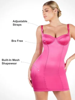 Shapewear Scuplting Satin Bustier Mini Dress