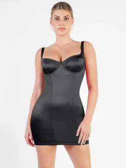 Shapewear Scuplting Satin Bustier Mini Dress