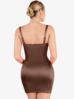 Shapewear Scuplting Satin Bustier Mini Dress