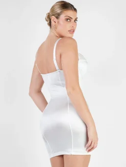Shapewear Scuplting Satin Bustier Mini Dress