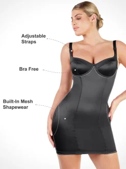 Shapewear Scuplting Satin Bustier Mini Dress
