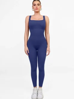 Shapewear Seamless Long Sleeve & Square Neck Sleeveless Jumpsuits