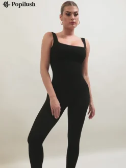 Shapewear Seamless Long Sleeve & Square Neck Sleeveless Jumpsuits