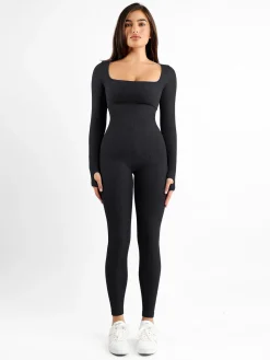 Shapewear Seamless Long Sleeve & Square Neck Sleeveless Jumpsuits