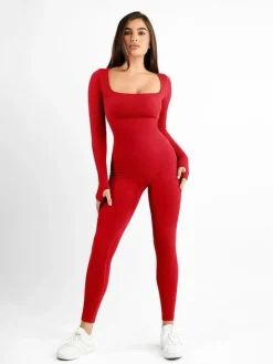 Shapewear Seamless Long Sleeve & Square Neck Sleeveless Jumpsuits