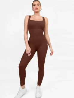 Shapewear Seamless Long Sleeve & Square Neck Sleeveless Jumpsuits
