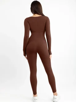 Shapewear Seamless Long Sleeve & Square Neck Sleeveless Jumpsuits