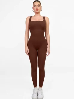 Shapewear Seamless Long Sleeve & Square Neck Sleeveless Jumpsuits