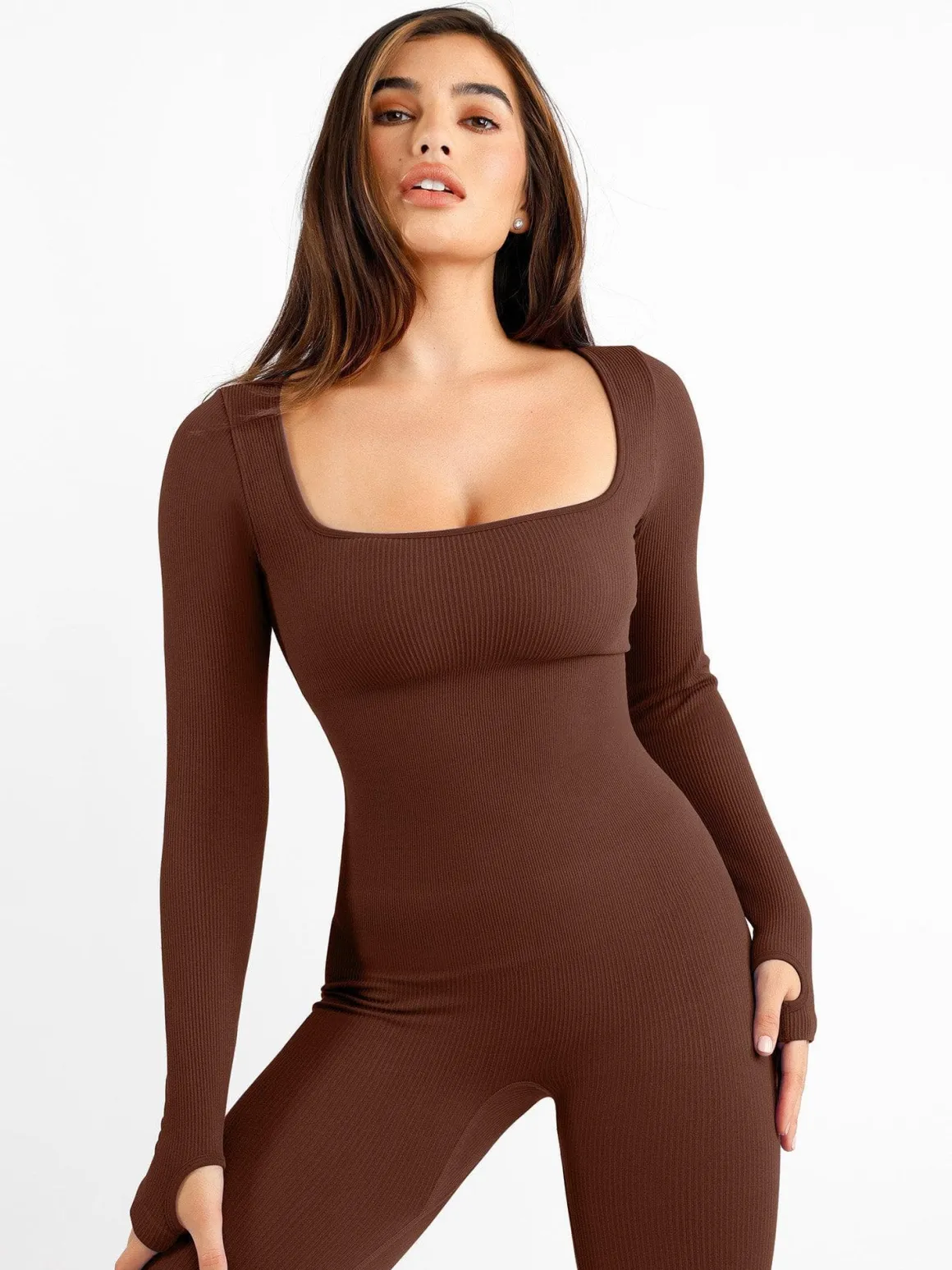 Shapewear Seamless Long Sleeve & Square Neck Sleeveless Jumpsuits