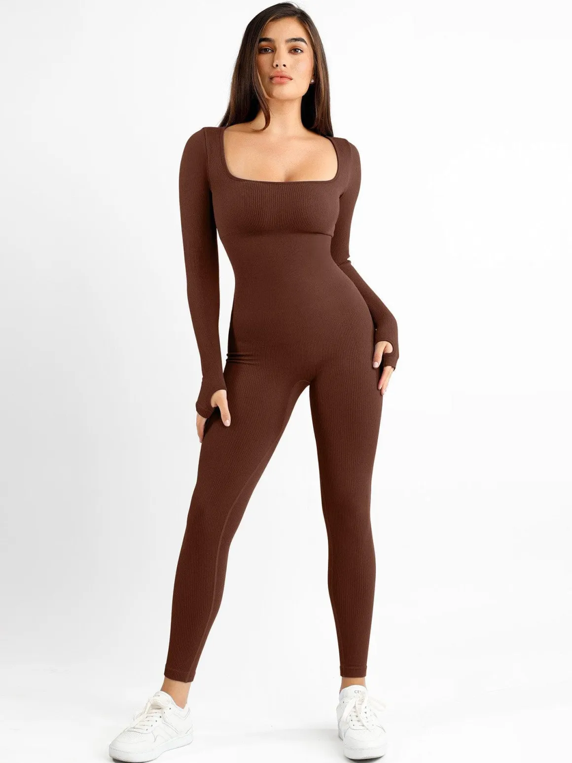 Shapewear Seamless Long Sleeve & Square Neck Sleeveless Jumpsuits