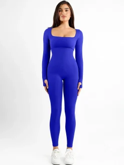Shapewear Seamless Long Sleeve & Square Neck Sleeveless Jumpsuits