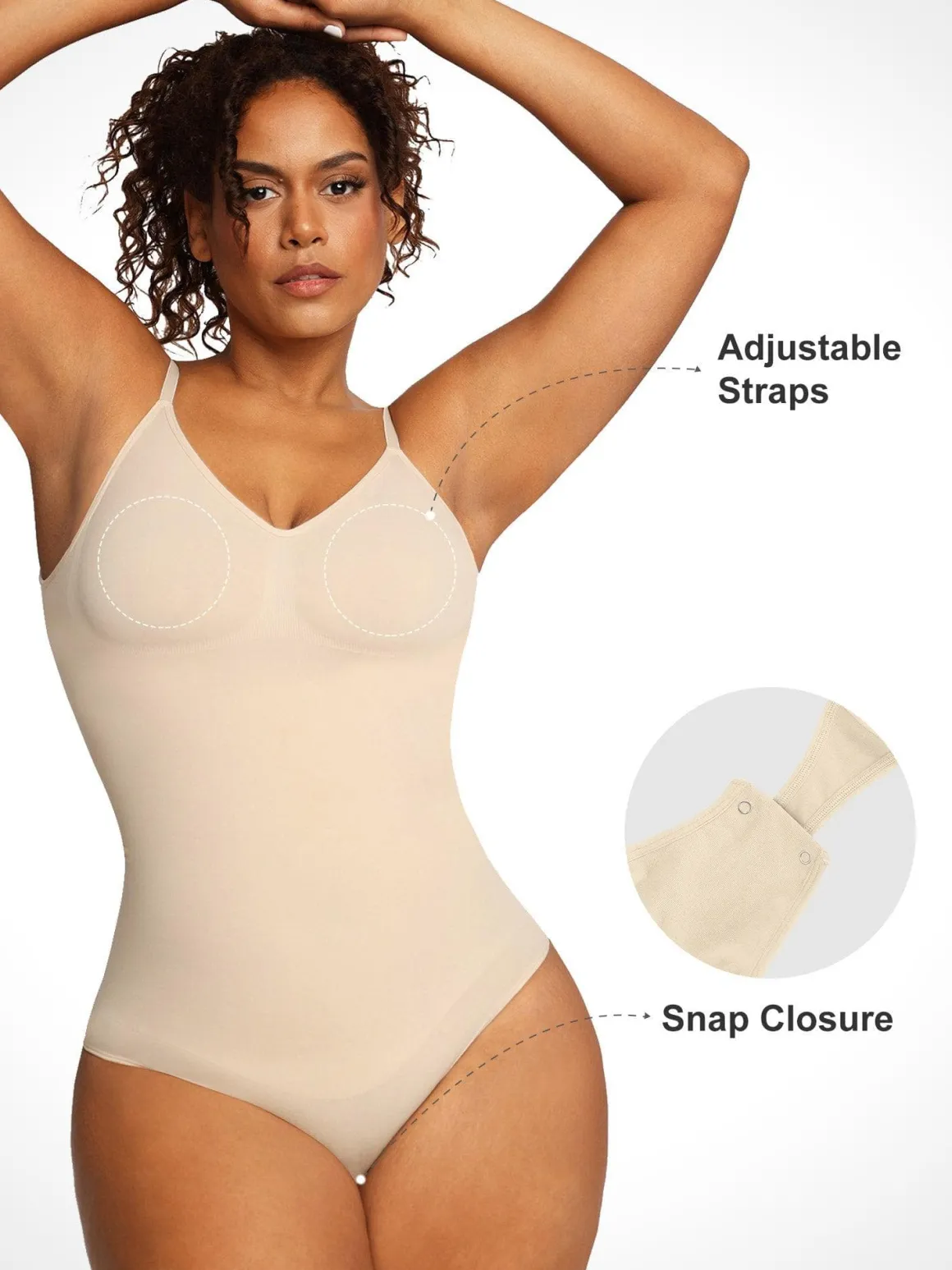 Shapewear Seamless Low Back Tummy Control Thong Bodysuit