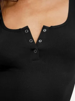 Shapewear Seamless Modal Henley Tank Bodysuit