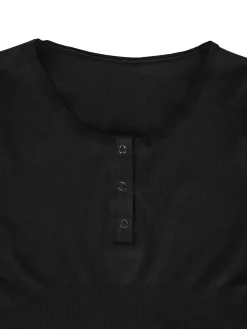 Shapewear Seamless Modal Long Sleeve Henley Bodysuit
