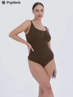 Shapewear Seamless Modal Smoothing Thong Bodysuits