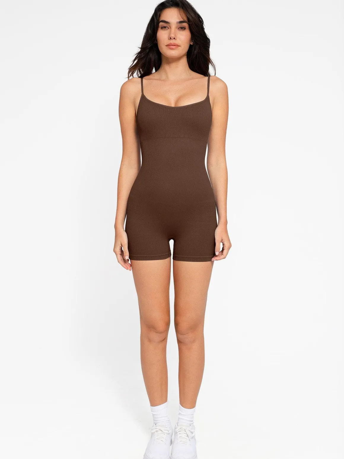 Shapewear Seamless Rib Strappy Romper