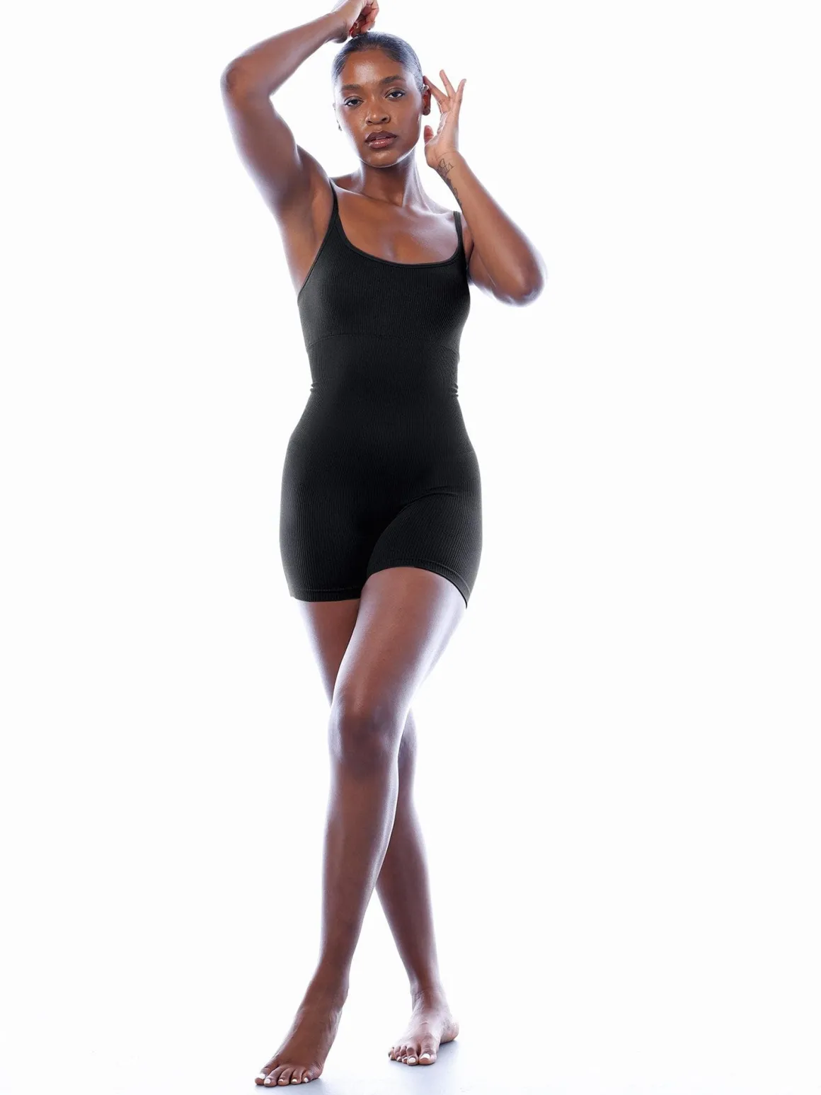 Shapewear Seamless Rib Strappy Romper