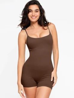 Shapewear Seamless Rib Strappy Romper