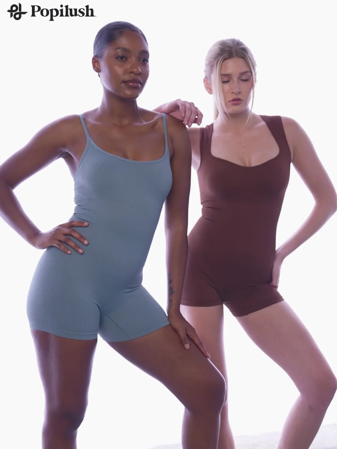 Shapewear Seamless Rib Strappy Romper