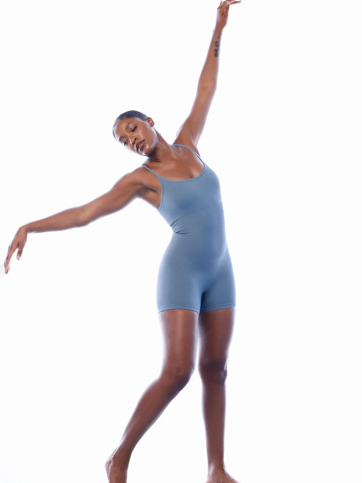 Shapewear Seamless Rib Strappy Romper