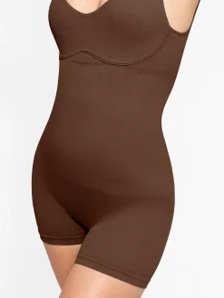Shapewear Seamless Rib V-Neck Romper