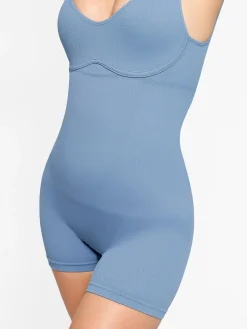 Shapewear Seamless Rib V-Neck Romper