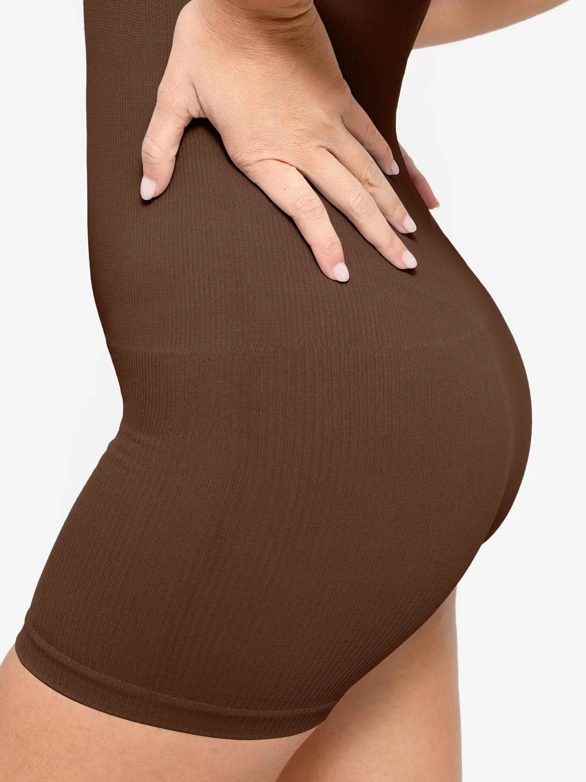 Shapewear Seamless Rib V-Neck Romper