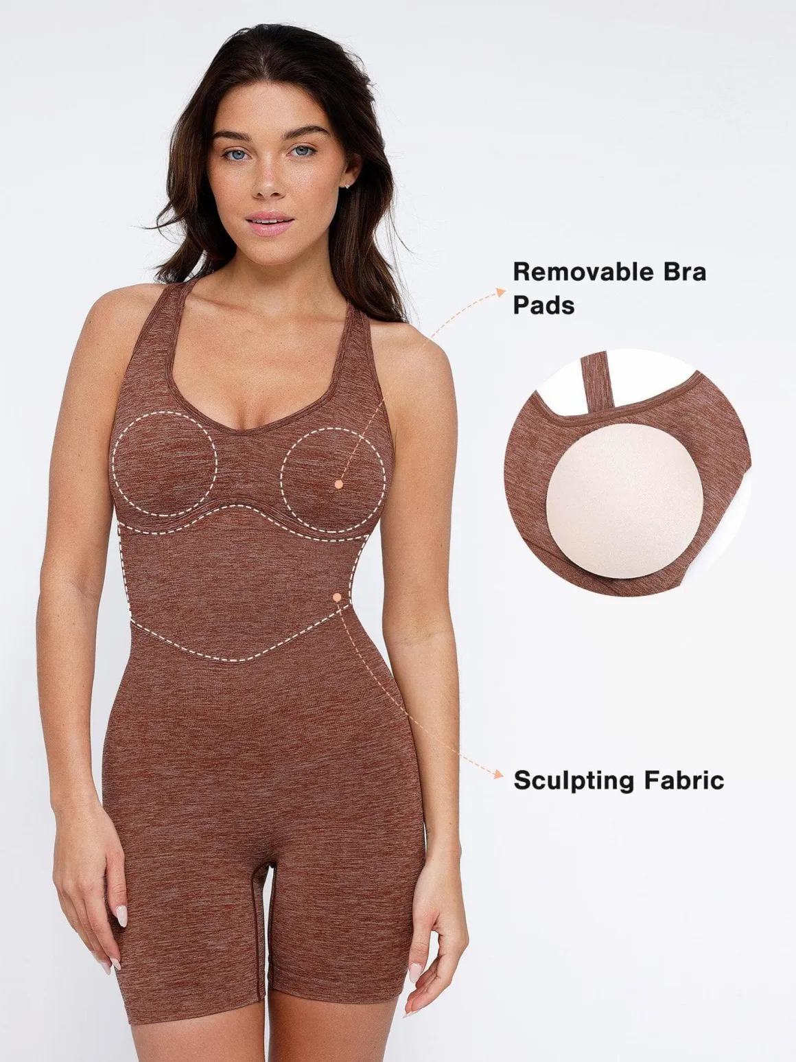 Shapewear Seamless Sport Crossback Romper