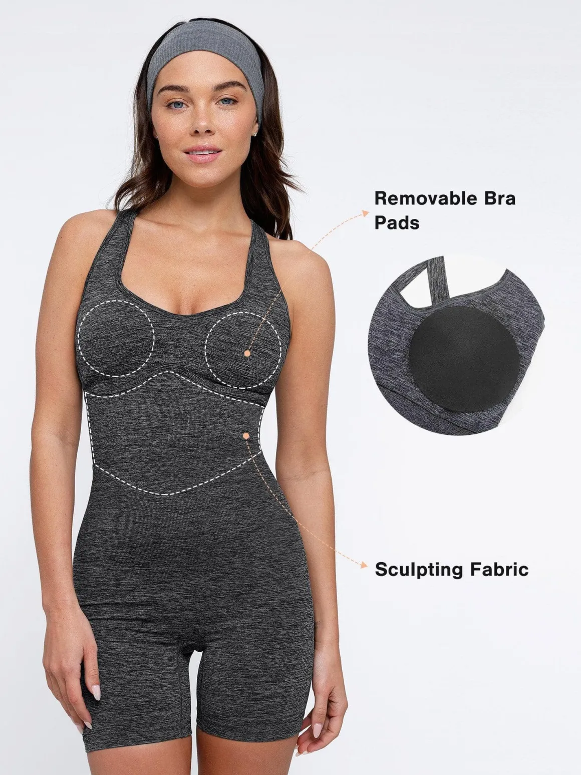 Shapewear Seamless Sport Crossback Romper