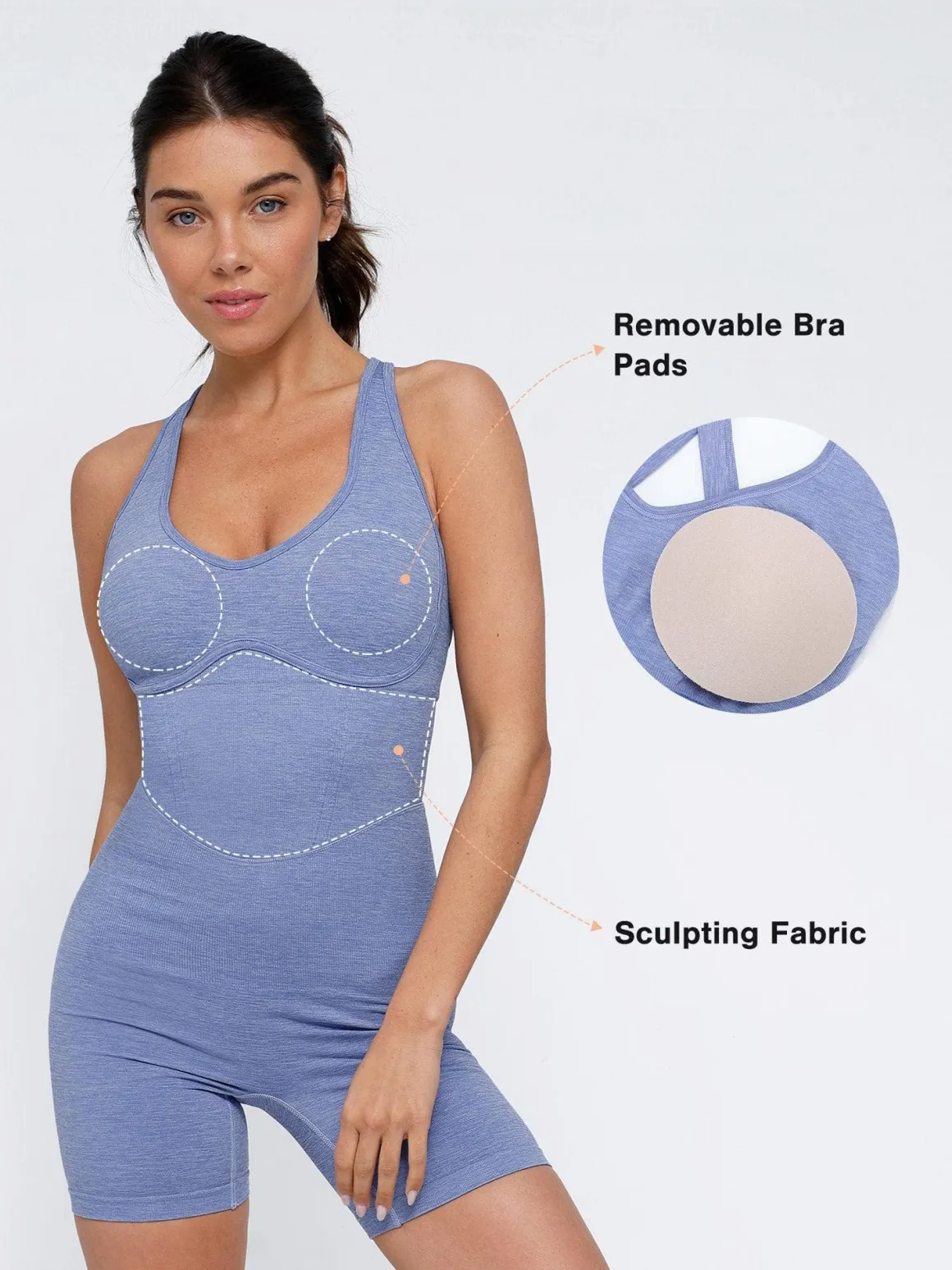 Shapewear Seamless Sport Crossback Romper