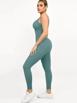 Shapewear Seamless Square Neck Tank Workout Jumpsuit