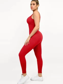 Shapewear Seamless Square Neck Tank Workout Jumpsuit