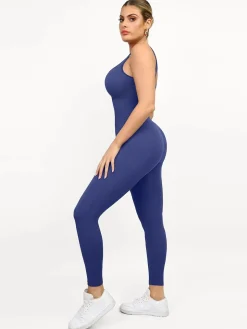 Shapewear Seamless Square Neck Tank Workout Jumpsuit