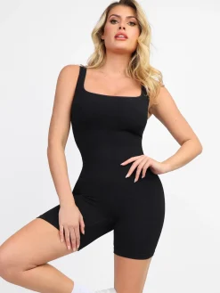 Shapewear Seamless Square Neck Smoothing Sport Romper