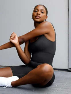 Shapewear Seamless Square Neck Smoothing Sport Romper