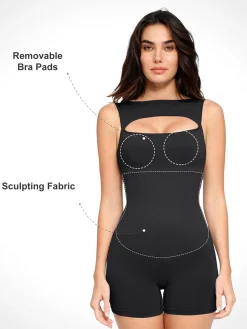 Shapewear Seamless Tummy Control Cut-Out Romper