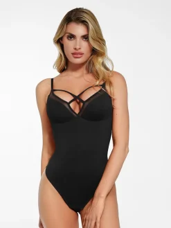 Shapewear Sheer Mesh Sleeveless Tummy Control Bodysuit