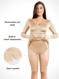 Shapewear Shine Long Sleeve Cut-Out Hourglass Maxi Dress