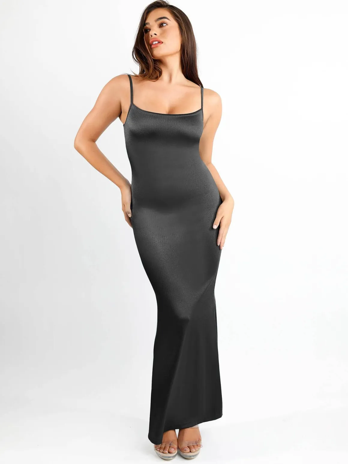 Shapewear Shine Slimming Tummy Control Maxi Slip Dress