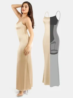 Shapewear Shine Slimming Tummy Control Maxi Slip Dress