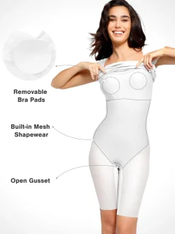 Shapewear Short Sleeve Low-Back Bodycon Midi Dress