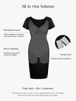 Shapewear Short Sleeve Perfect Form Sheath Dress