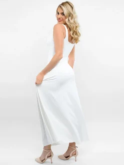 Shapewear Sleeveless Square Neck Houglass A-Line Maxi Dress