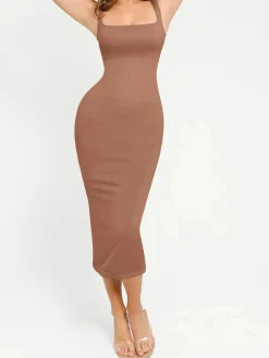 Shapewear Sleeveless Square Neck Slimming Seamless Dress