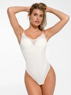 Shapewear Slimming Illusion Mesh Camisole Bodysuit