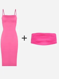 Shapewear Slimming Midi Tube Dress or Bandeau Shawl or Set