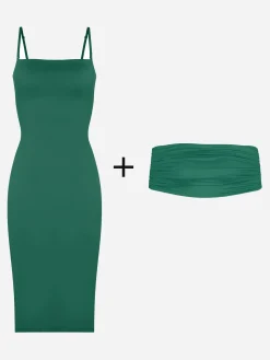 Shapewear Slimming Midi Tube Dress or Bandeau Shawl or Set