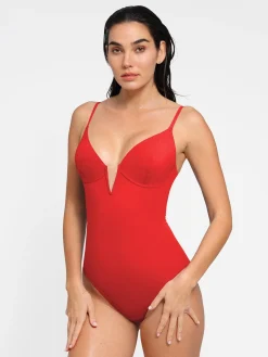 Shapewear Slimming One-Piece Swimsuit Mesh Coverup Set