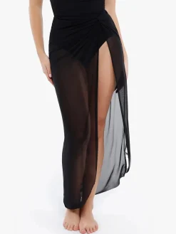 Shapewear Slimming One-Piece Swimsuit Mesh Coverup Set