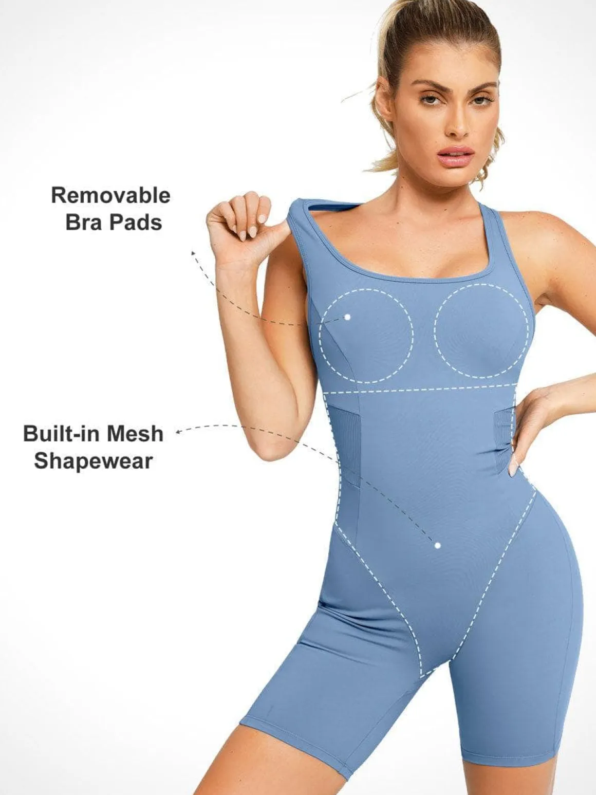 Shapewear Slimming Racerback Romper